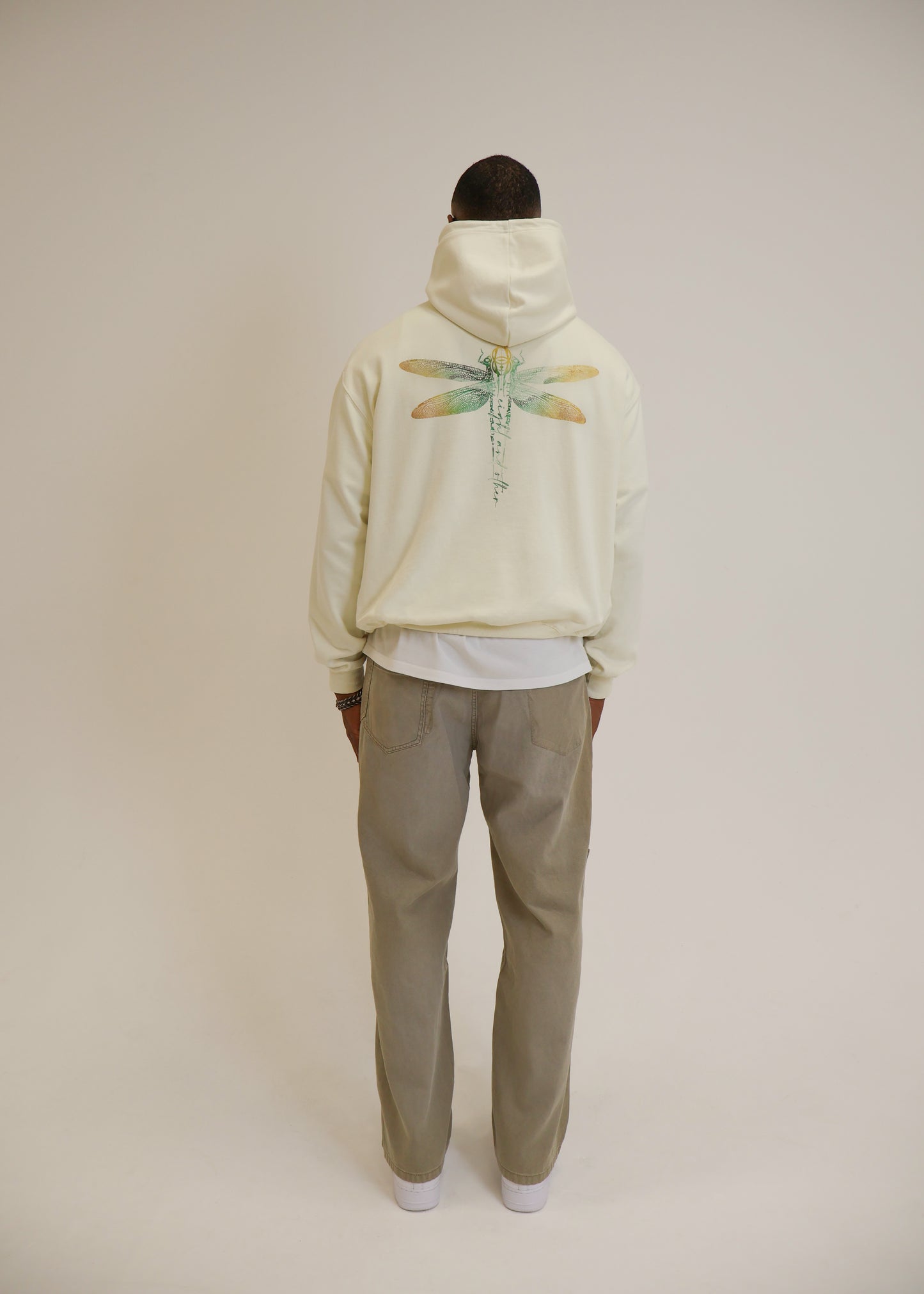 Cream Dragonfly Hoodie