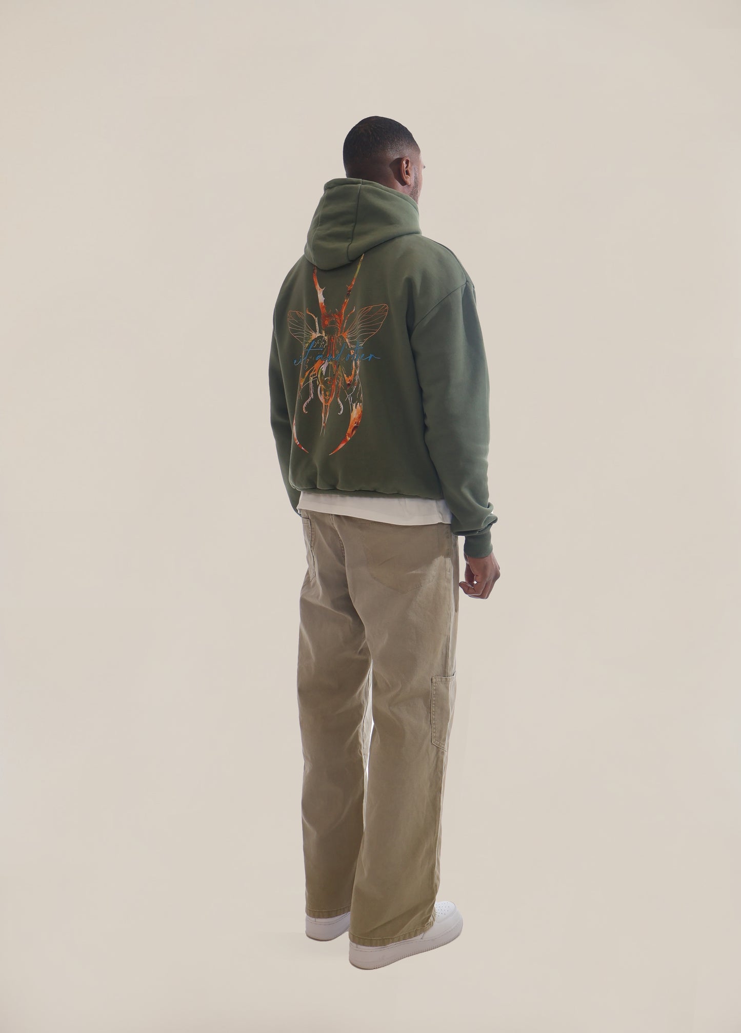 Khaki - Orange Beetle Hoodie